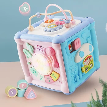 

Funny With Telephone Drum Toddler Educational Gift Music Light Plastic Multifunctional Rechargeable Game Box Toy Sound