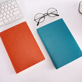 

A6 five-color large business diary leather soft copybook notebook can carry a travel account