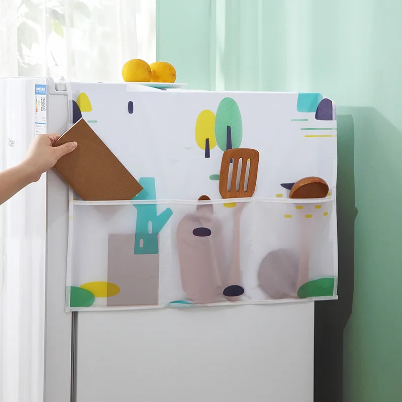 

1pcs Pretty Waterproof Washing Machine Coat Dust Cover Fridge Model European Sun Dust Protection Case Home Accessories Household