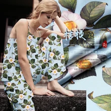 Печатный Шелковый тянущийся Атлас 118 см Ширина 19 momme/чистый шелк тутового шелка Tissus для свадебных платьев Шитье