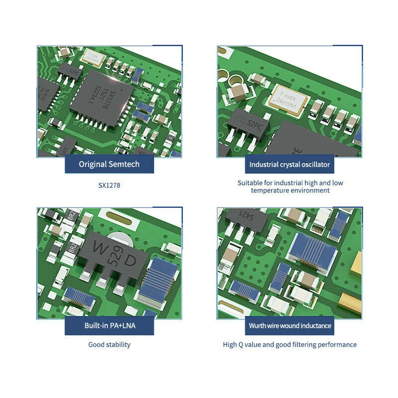 1* SX1278 433 МГц E32-433T30D 30dBm LoRa удаленный приемопередатчик 1 Вт РЧ модуль 24*43 мм