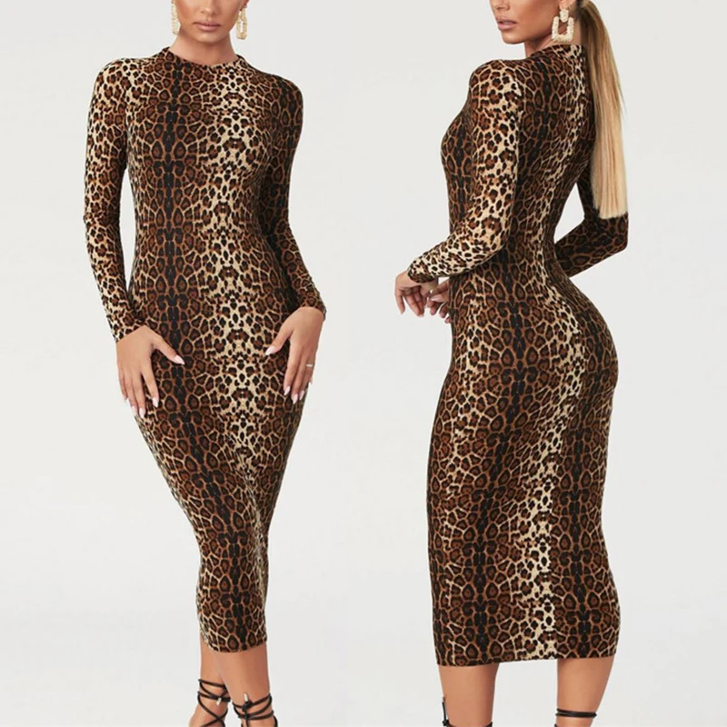 Новинка 2019 женское облегающее зимнее праздничное платье с длинным рукавом и