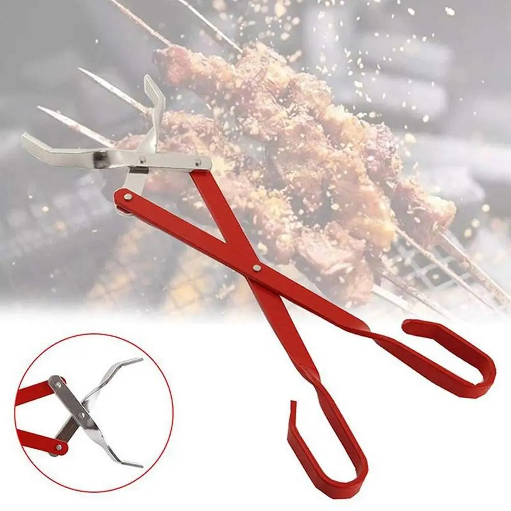 

BBQ Carbon Oven Charcoal Tong Stainless Steel Pliers Plastic Handle BBQ Tool Heat-resistant Safe Use Folder Carbon Tool