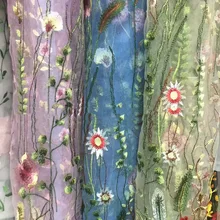 1x130*91 см Цветочная вышивка сетка для свадьбы кружево для свадебной вуали ткань платье