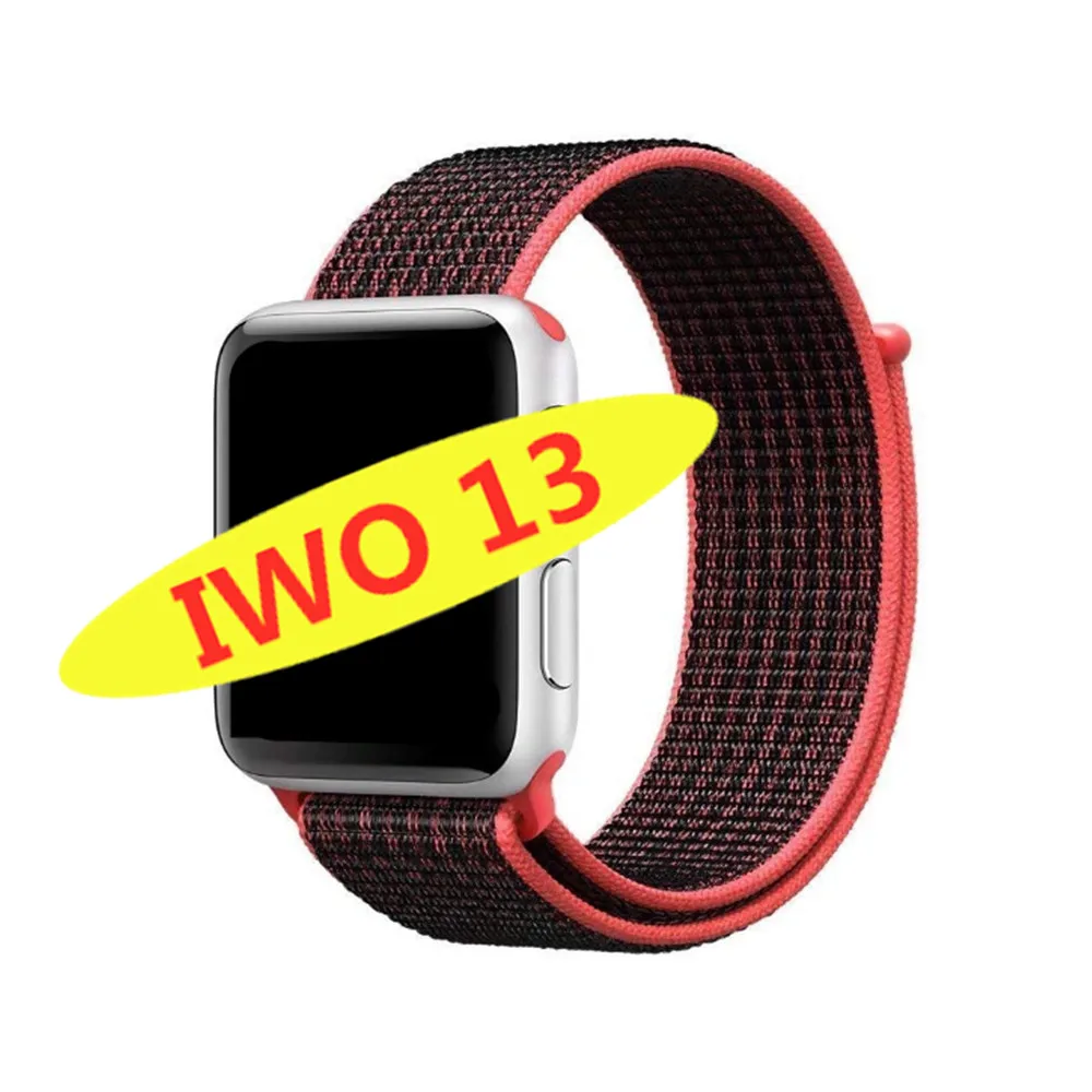 IWO 13 умные часы серии 5 1:1 44 мм Ip68 Водонепроницаемые для apple iPhone 11 MAX IOS Android smartwatch для женщин и мужчин PK IWO 10/11/12 - Цвет: Nylon strap