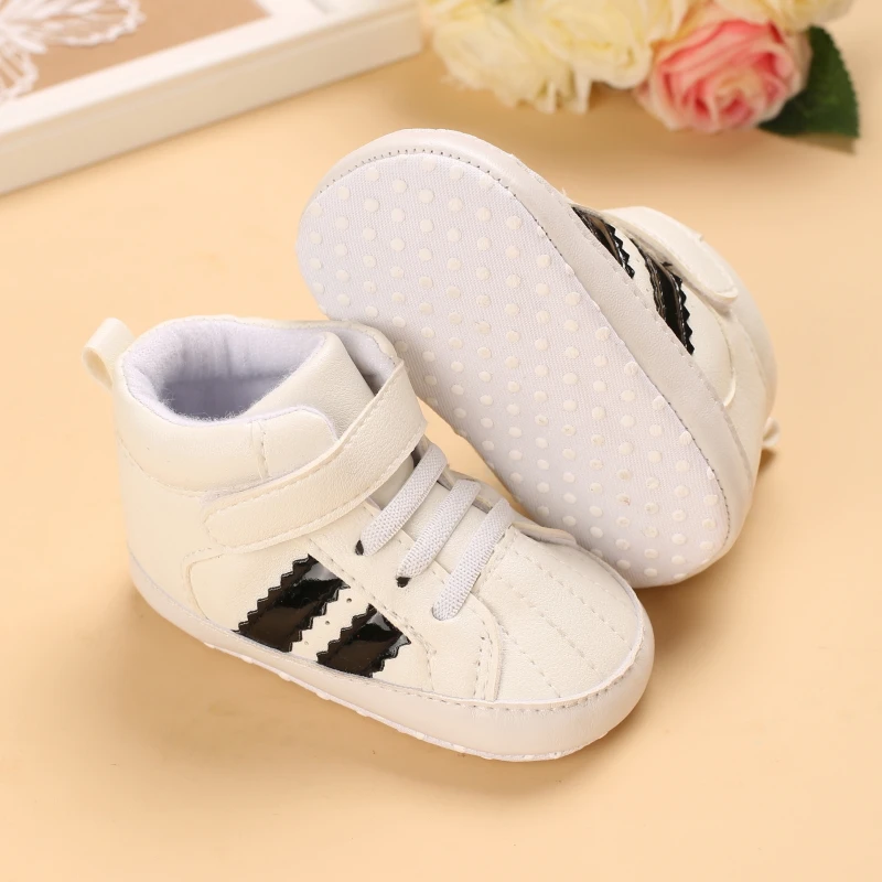 Boys And Girls Gentleman Shoes Soft Soled White Shoes Leisure Sports Newborn First Walk 0-18Months Bed baby shoes children sports shoes