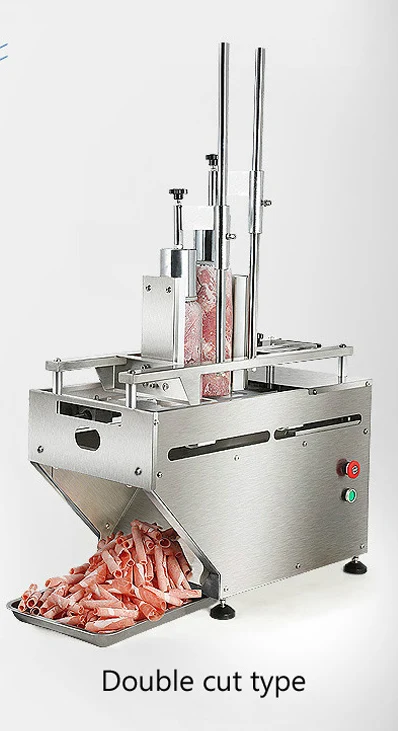 Double cut type Electric Slicer Meat Slicer Household Desktop Lamb Slice Hot Pot Ham Meat Machine - Цвет: Double cut type