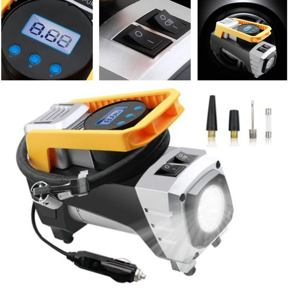 

Car Air Compressor Pump Digital Tire Inflator 12V 120W 150PSI Automatic Shutdown