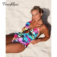 Купальник с цветочным принтом, женский купальник, Цельный купальник для пляжа, сексуальный боди для женщин, для плавания, большой размер, Traje De Bano