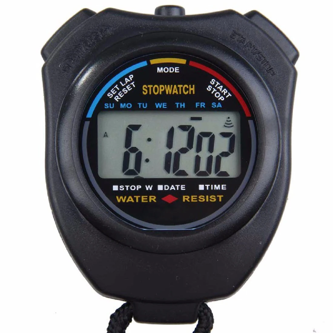 ABS водонепроницаемый цифровой профессиональный ручной ЖК-хронограф ручной спортивный секундомер таймер секундомер со струной