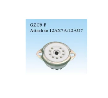 

10 stücke keramik rohr buchse GZC9-F 9 pin gerüste rohr halter silber füße für HIFI 12AX7 12AU7 12AY7 6J8