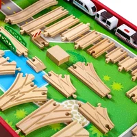 All Kinds Wooden Railway Train Track Accessories Beech Wooden Tracks Fit For Biro All Brands Wood Tracks Train Toys For Kids 2