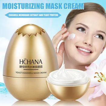 

Wholesale Yeast Facial Mask Cream Moisturizing Smoothing Brightening Skin Eggshell Skin Care Cream Women Girl Female t M3