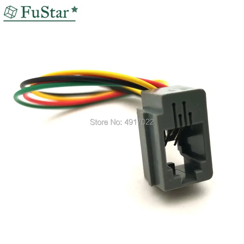10Pcs 616E 4P4C RJ11 Female Telephone Connector Adapter with 4 Wires PN