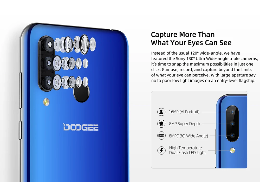 DOOGEE N20 мобильный телефон, отпечаток пальца, 6,3 дюймов, FHD+ дисплей, 16 МП, тройная задняя камера, 64 ГБ, 4 Гб, MT6763, четыре ядра, 4350 мАч, мобильный телефон LTE