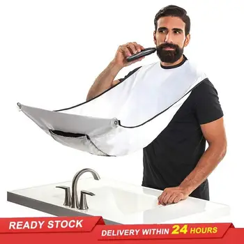 

New Male Beard Shaving Apron Care Clean Hair Adult Bibs Shaver Holder Bathroom Organizer Gift for Man