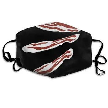 

Best Warm Windproof Mask-Comfy with Adjustable Ear Loops Face Masks -Washable Reusable Mouth Masks for Men Women Bacon Black