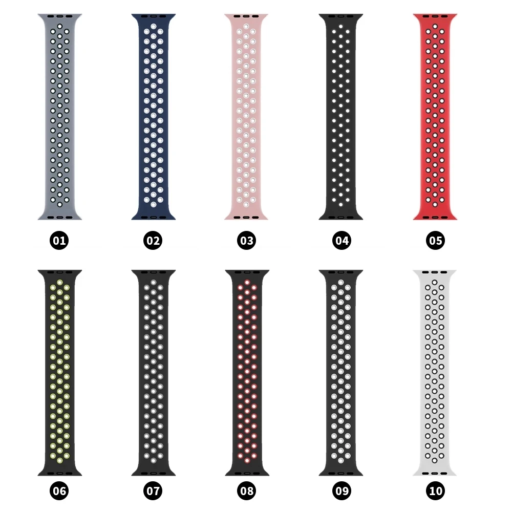 Силиконовый ремешок для apple watch 6/SE/5/4 band 44 мм 40 эластичный браслет iwatch series 3 2 1 42 38