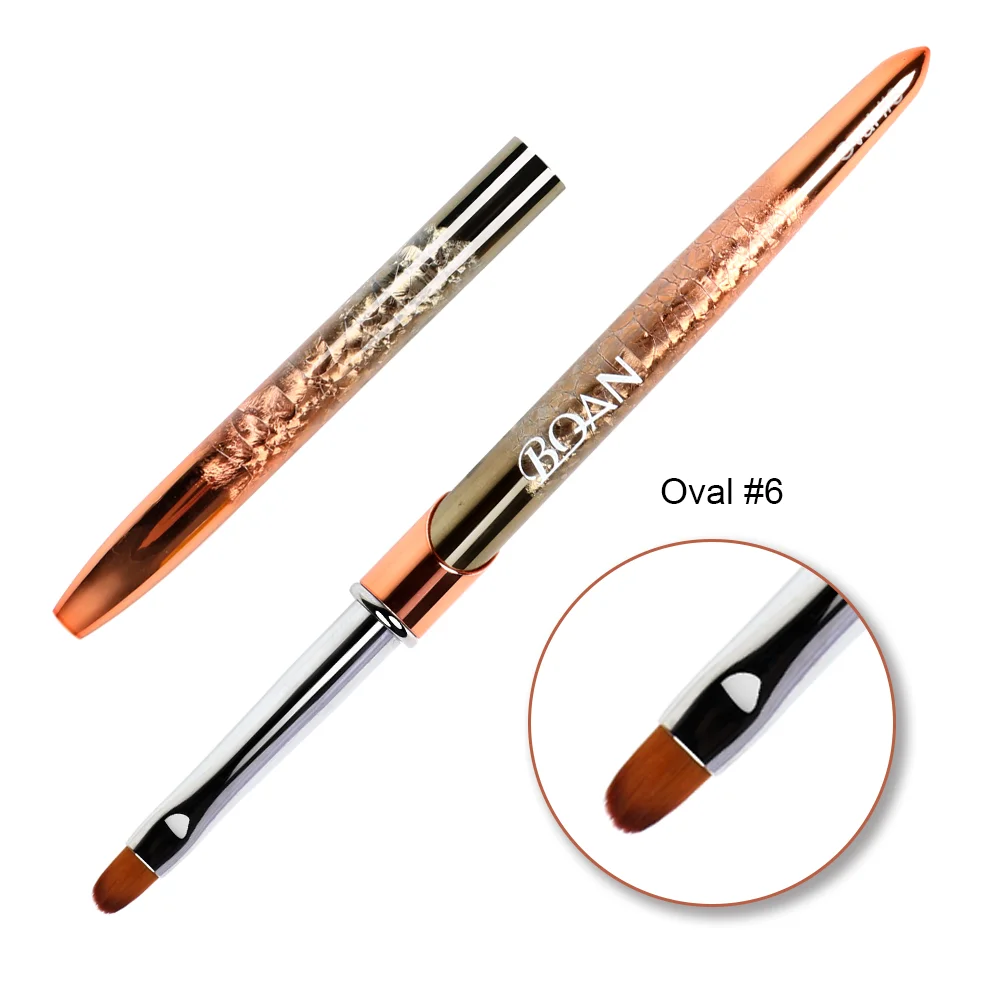 BQAN New Rose Gold Handle Nail Brush UV Gel Liner Painting Pen Acrylic Drawing Brushes Nail Pen for Nails Nail Art Tool 3