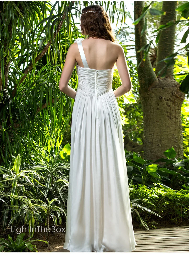 Халат de soiree Милая vestido de festa longo Платье на Одно Плечо с цветочным принтом Формальные Вечерние платья дешевые белые длинные платья для подружек невесты