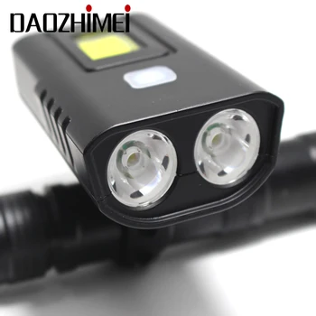 

5000 lumen USB Bike Light XML T6+COB LED Rechargeable Built-in Front Light Flashlight Lamp Headlight Camping Light