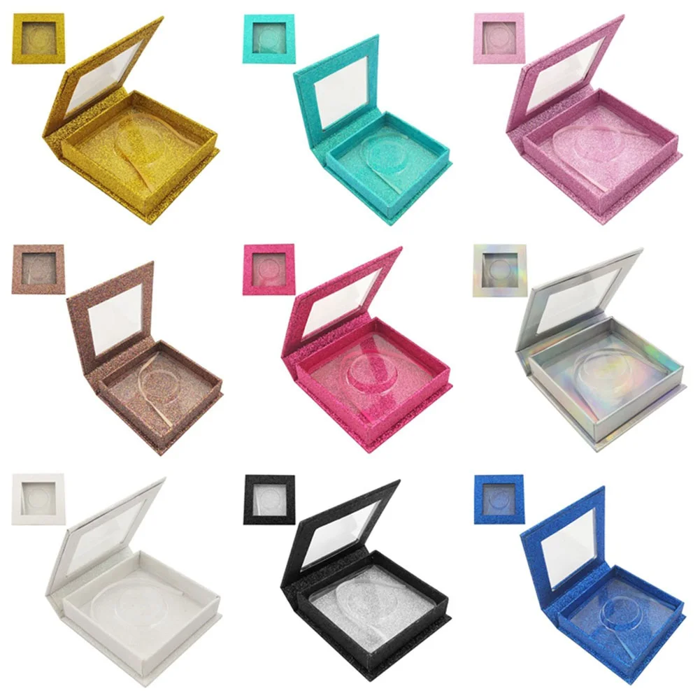 

Eyelashes Packaging Box Small Square Box False Eyelashes Carton Packaging Mink Eyelashes Box