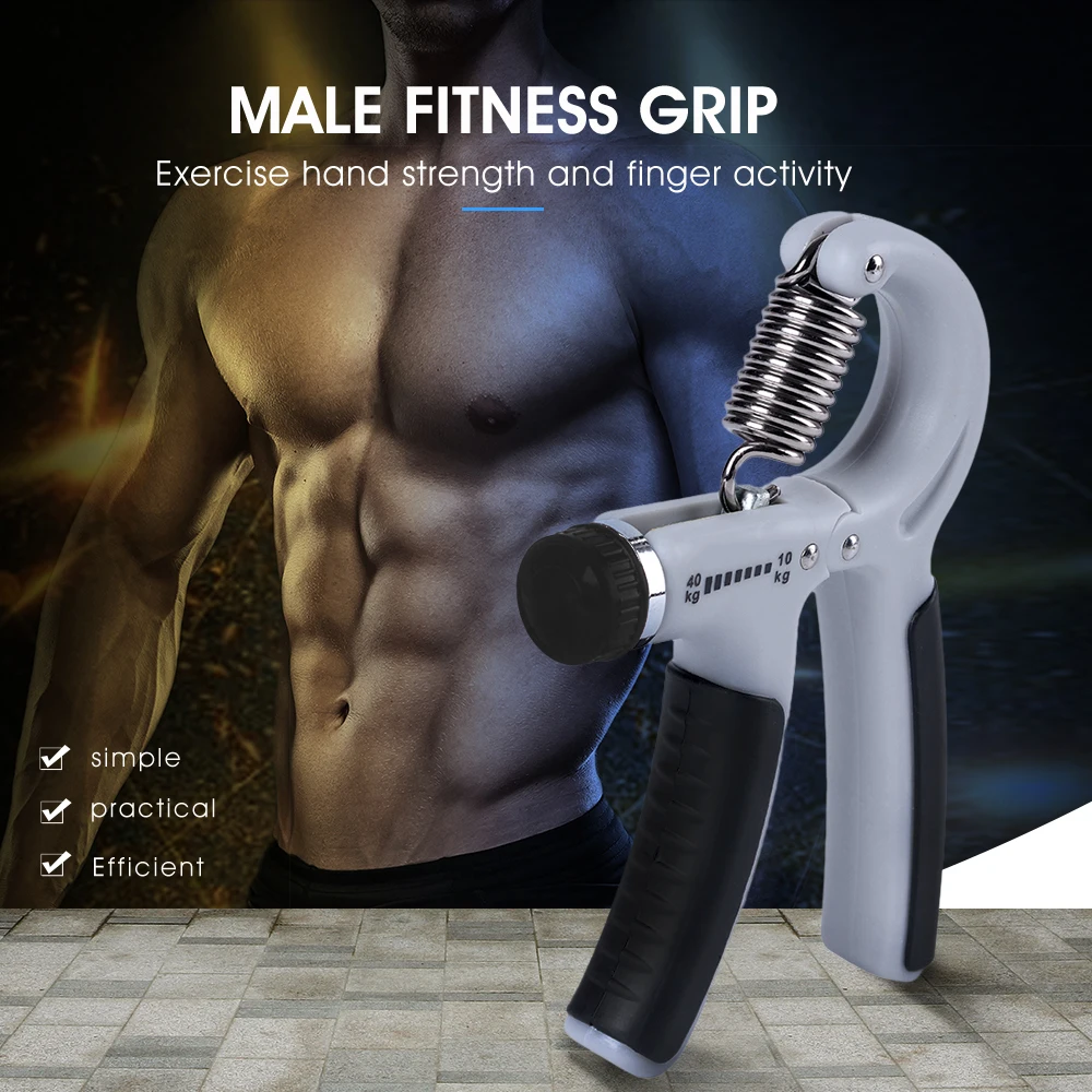 SFIT серый R-shape Регулируемая рукоятка сила внутреннего спортивного упражнения усиленный захват пружинный палец щепотка кистевой эспандер