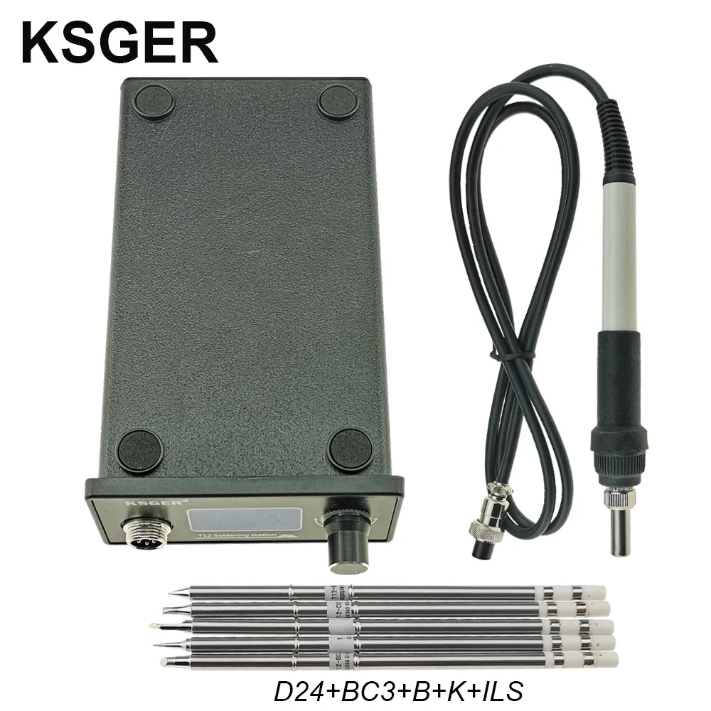 Sets 6 KSGER T12 паяльная станция STM32 цифровой контроллер ABS чехол 907 Паяльник ручка Авто-режим сна Boost Отопление T12 наконечник - Цвет: Sets 6