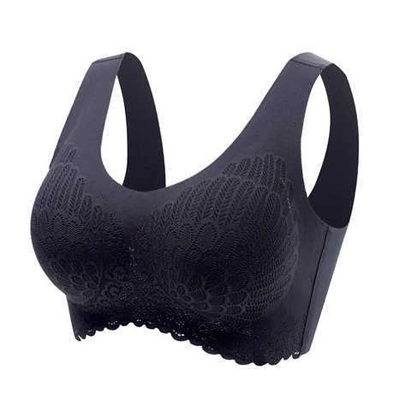 Съемный латекс бесшовное нижнее белье без Стальная проволока дышащий кружевной