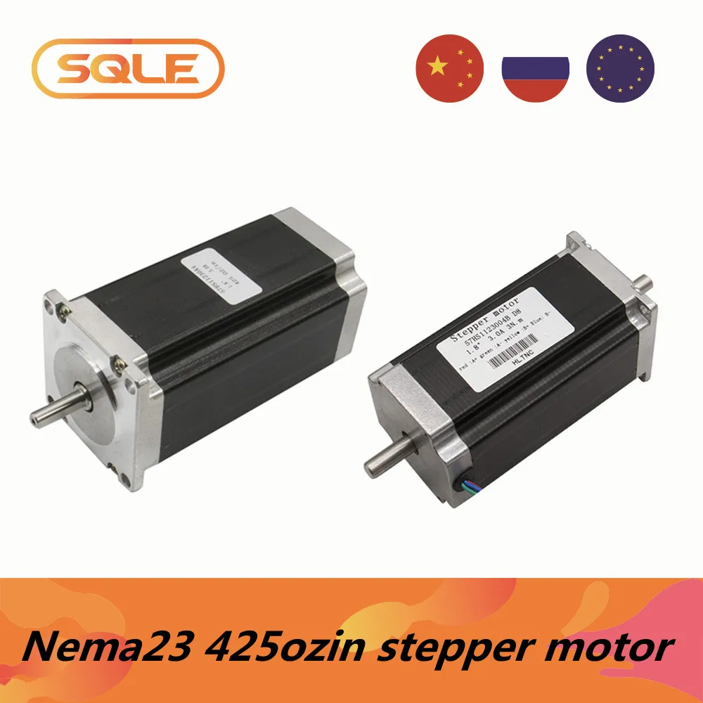 Шаговый двигатель 3A 57HS112-3004 / 4A 57HS112-4004 4.2A 57HS112-4204 Nema23 425ozin одновальный или