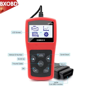 

V319 OBD2 Code Reader Scan Tool OBDII/EOBD V319 Code Readers OBD 2 OBD2 Car Diagnostic Auto Tool obd2 Scanner VS ELM 327 V1.5