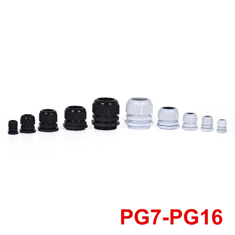 Cable Gland PG Series Nylon Plastic Wire and Cable Gland Waterproof Sealing Fixed Head IP68