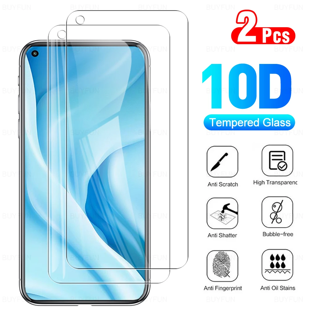 2pcs protective film For Xiaomi Mi 11lite 11i 10 10t lite pro 5g full coverage Screen Protector Tempered Glass xia xiao mi clear | Мобильные