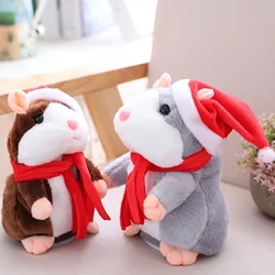 15cm Talking Hamster Falante Mouse Pet Plush Toy Cute Talking Sound Record Educational Stuffed Doll Children Throw Pillow Gifts