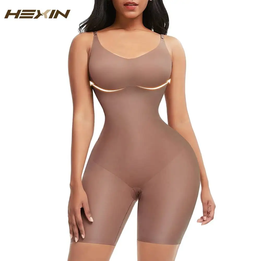 HEXIN Seamless Full Body Shaper Tummy Control Bodysuit Butt Lifter Thigh Slimmer Women Shapewear Brief Corset Slimming Underwear