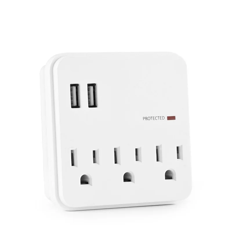 USB настенное зарядное устройство розетка 3AC США 2USB порты электрическая настенная