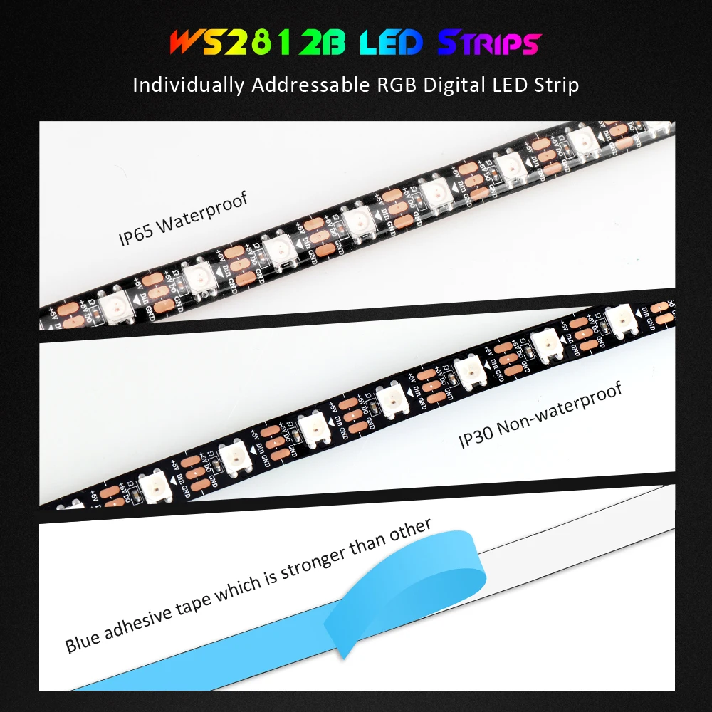 US $9.68 5V Addressable Digital WS2812b RGB LED Strip LED Symphony Controller Full Kit For PC Computer Case SATA Power Supply Interface