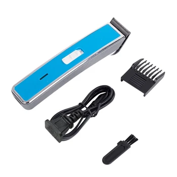 

Hair Clipper Charged Electric Push-Clipper Hairdresser Household Mini Hairdresser Shaver Beard Cutting Machine EU Plug(Blue)
