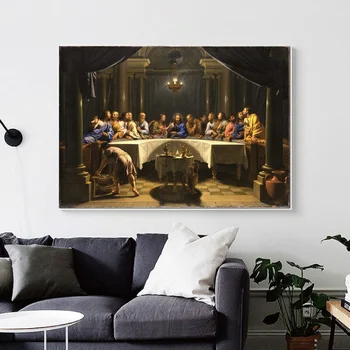 

Jesus The Last Supper silk poster Wall Decor No frame