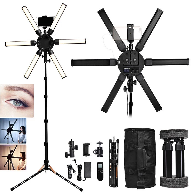 

MAMEN Selfie Ring Light LED Photographic Lighting Studio For Youtube On Camera For Nikon Canon Dimmable Fill Ring Light Tripod