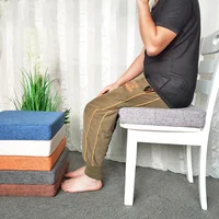 Plus Hard High Density Sponge Sofa Cushion Solid Wood Redwood Window Mat Tatami Chair Linen Cloth Square Cushion 5-8cm Thickness 2
