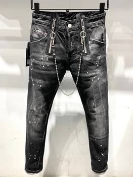 

NEW Men Jeans Ripped for Men Skinny DSQ D2 Jeans Pants Men Jeans Zipper Outwear Man Pants 1 order