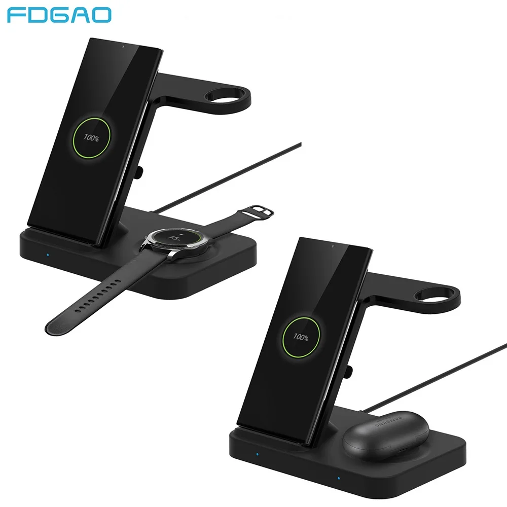 

FDGAO Qi Wireless Charging Dock Station Bracket For IPhone 11 Pro XS MAX Airpods pro Apple Watch For Samsung S10 Watch Gear Buds