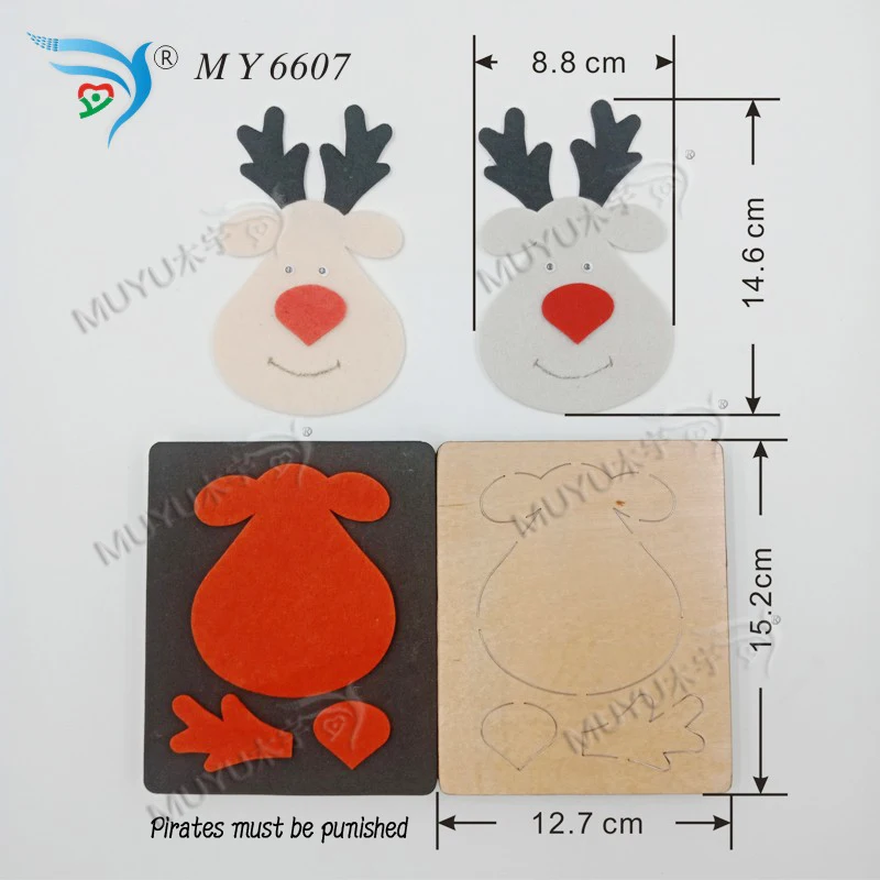 Голова оленя подвесная MY6607 Muyu режущая форма-новая деревянная форма режущие штампы для скрапбукинга Thickness-15.8mm