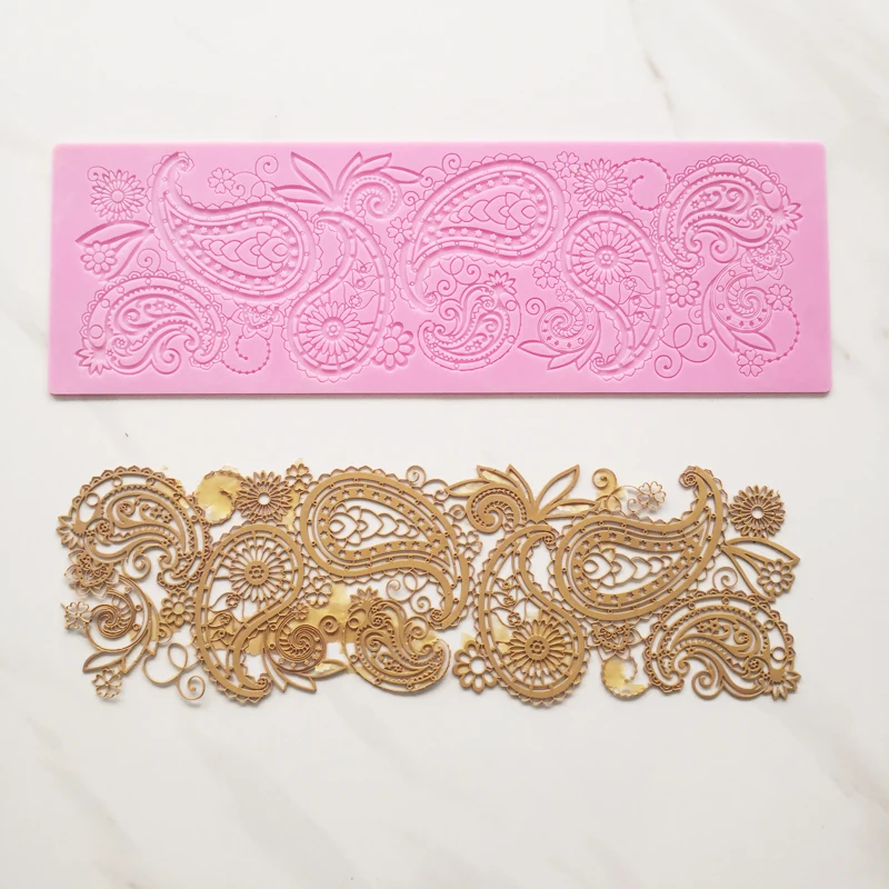 

New party cake lace lace mould Lace cake silicone mould Sugar Flower Chocolate Baking Tools