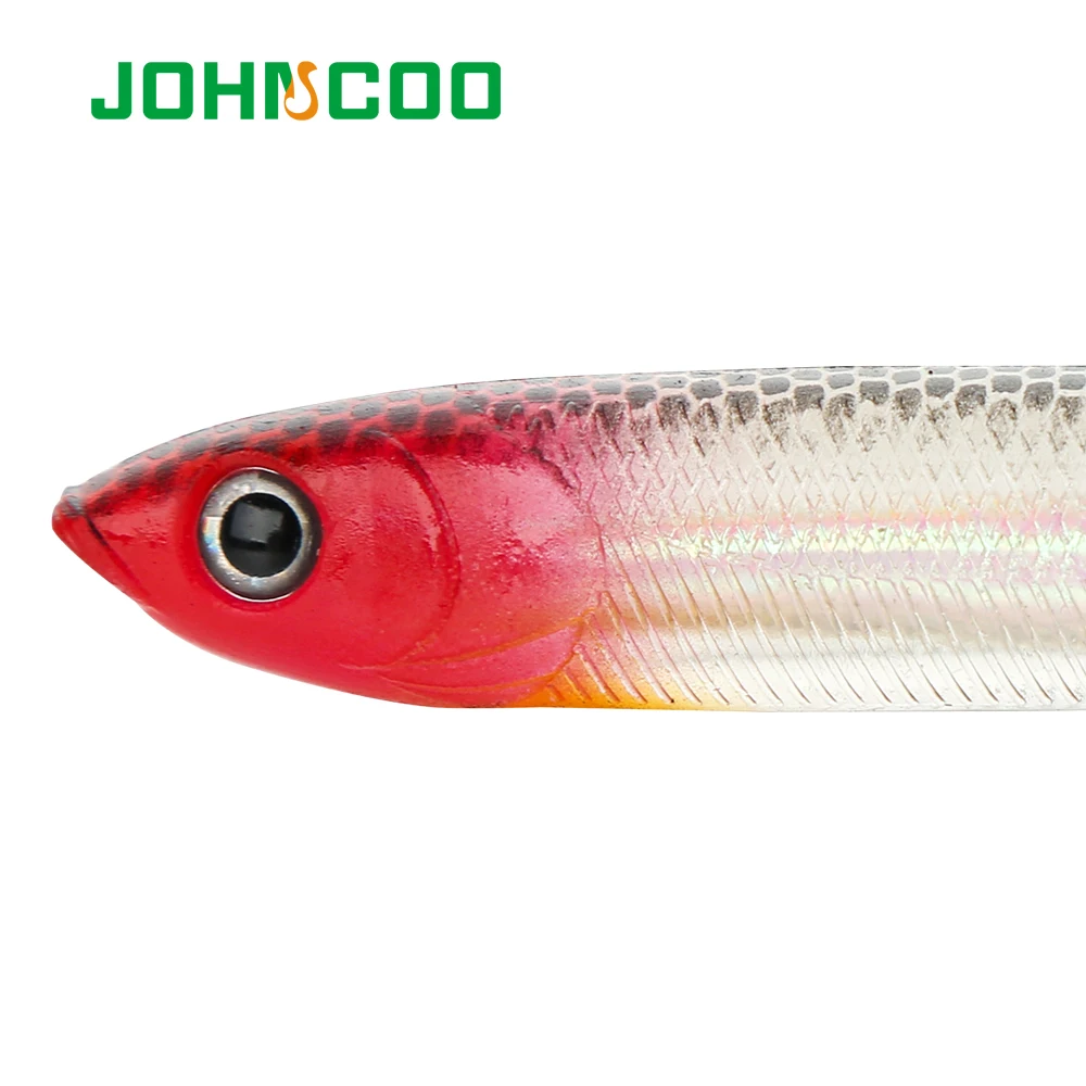 JOHNCOO Мягкая приманка Радужный гольян 5,4 г 9,7 г т хвост рыболовные приманки искусственная Мягкая наживка 5 шт. силиконовая приманка бас Щука приманка