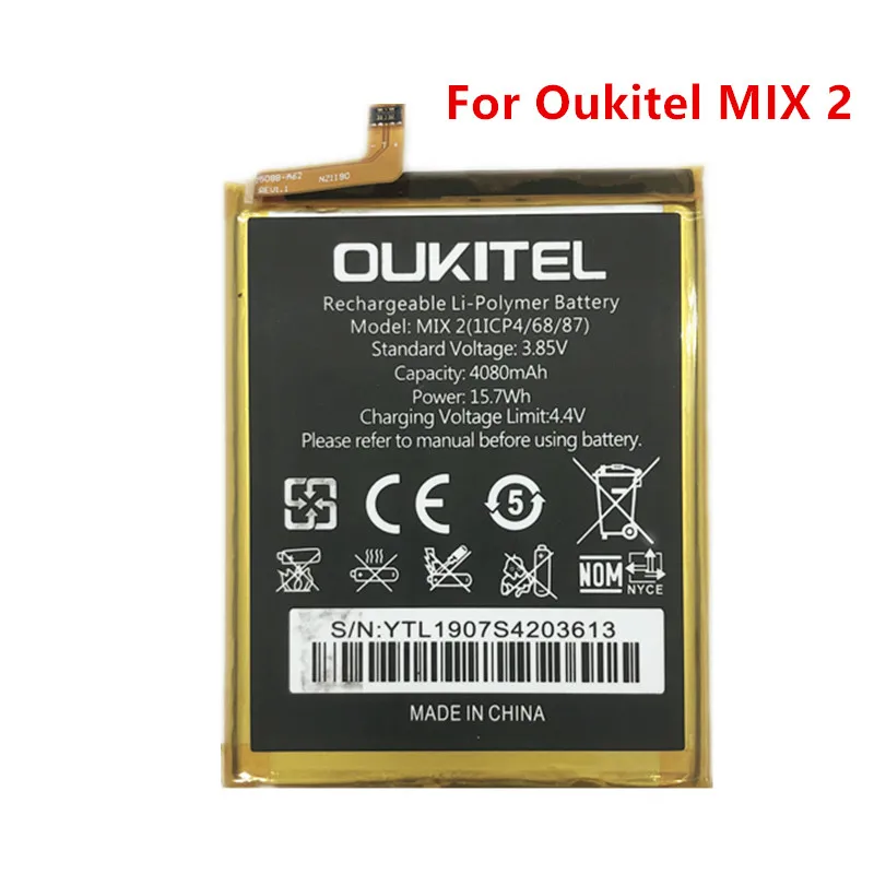Батарея для мобильного телефона OUKITEL MIX 2 батарея 4080 мАч Оригинальная