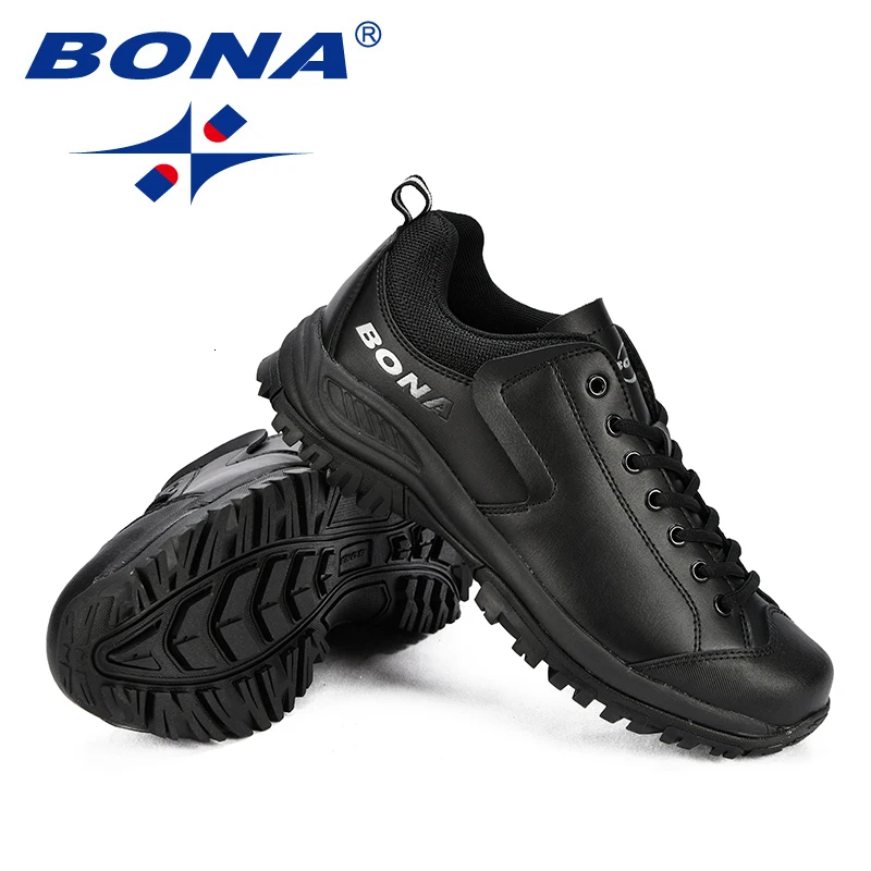 BONA/Новинка; мужские треккинговые ботинки из водонепроницаемой кожи; Мужская Спортивная обувь; обувь для бега на открытом воздухе; удобные кроссовки