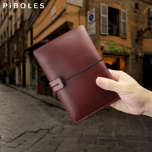 

Handmade Genuine Leather Passport Wallet Document Holder Credit Cards ID Passport Card Holder Air Tickets Slot Coin Purse Travel