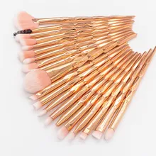 4-20 pçs conjunto de pincéis de maquiagem de diamante pó fundação blush mistura sombra de olho lábio cosméticos beleza compõem escova kit de ferramentas